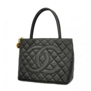 Pre-owned Leather chanel-bags Chanel Vintage , Black , Dames