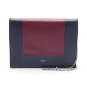 Pre-owned Leather clutches Celine Vintage , Blue , Dames