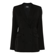 Zwarte double-breasted blazer Dondup , Black , Dames