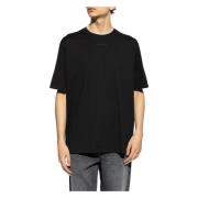 Zwart Katoenen Logo T-Shirt Lanvin , Black , Heren