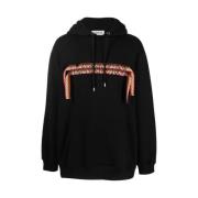 Logo-Appliqué Hoodie Lanvin , Black , Heren