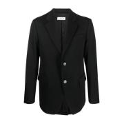 Klassieke Zwarte Wollen Blazer Lanvin , Black , Heren