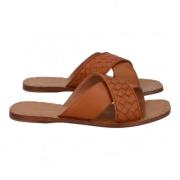 Pre-owned Leather sandals Bottega Veneta Vintage , Brown , Dames