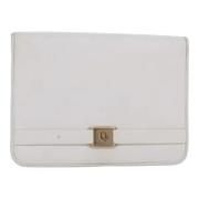 Pre-owned Leather dior-bags Dior Vintage , White , Dames