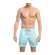 Shorts met Gradiëntprint en Zakken Bikkembergs , Blue , Heren