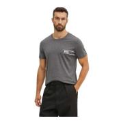 Korte Mouw Katoenen T-shirt - Grijs Hugo Boss , Gray , Heren