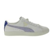 Witte Leren Lage Basketbalsneakers Puma , White , Heren