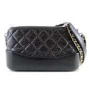 Pre-owned Leather chanel-bags Chanel Vintage , Black , Dames