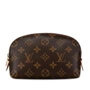 Pre-owned Canvas handbags Louis Vuitton Vintage , Brown , Dames