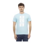 Korte Mouw Ronde Hals T-Shirt Baldinini , Blue , Heren