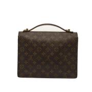 Pre-owned Canvas handbags Louis Vuitton Vintage , Brown , Dames