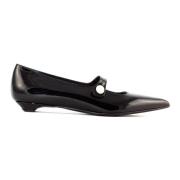 Zwarte Patentleren Ballerina Schoenen Sergio Levantesi , Black , Dames