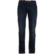 Slim Fit Donkerblauwe Denim Jeans Jacob Cohën , Blue , Heren