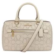 Pre-owned Leather handbags Coach Pre-owned , White , Dames