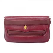 Pre-owned Leather clutches Cartier Vintage , Red , Dames