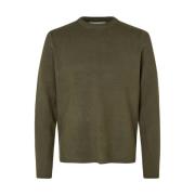 Crew Neck Sweater Samsøe Samsøe , Green , Heren