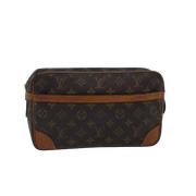 Pre-owned Canvas clutches Louis Vuitton Vintage , Brown , Dames