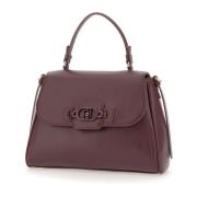 Bordeaux Faux Leren Handtas met Gouden Details Liu Jo , Red , Dames