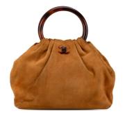 Pre-owned Suede handbags Chanel Vintage , Brown , Dames