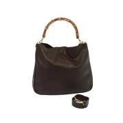 Pre-owned Leather gucci-bags Gucci Vintage , Brown , Dames