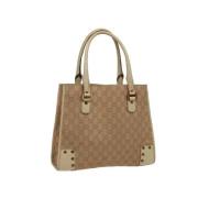 Pre-owned Canvas gucci-bags Gucci Vintage , Beige , Dames