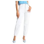 Casual Wit Denim Jeans Rich & Royal , White , Dames