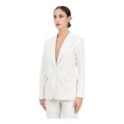 Gestructureerde witte jas voor vrouwen ViCOLO , White , Dames