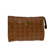 Pre-owned Leather clutches MCM Pre-owned , Brown , Dames