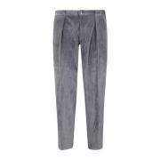 Fluwelen Dubbele Plooi Broek Briglia , Gray , Heren