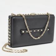 Pre-owned Leather shoulder-bags Valentino Vintage , Black , Dames