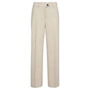 Beige High Waist Straight Fit Broek Co'Couture , Beige , Dames