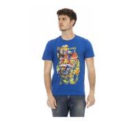 Casual Ronde Hals Korte Mouw T-shirt Trussardi , Blue , Heren