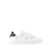 Canvas Witte Sneakers - La Greca Versace , White , Dames