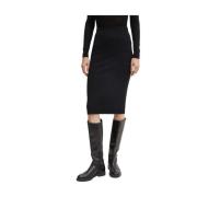 Zwarte Midi Rok Elegant Veelzijdig Chic Armani Exchange , Black , Dame...