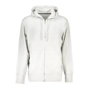 Grijze hoodie met rits en logo Calvin Klein , Gray , Heren