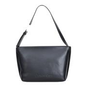 Zwarte Shopper Tas met Elegante Details Calvin Klein , Black , Dames