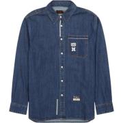 Indigo Denim Jack Regular Fit Evisu , Blue , Heren