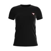 Stijlvolle Mini Triangle Dames T-shirt Guess , Black , Dames