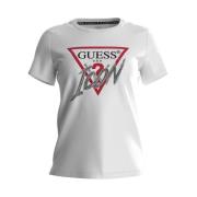 Witte dames T-shirt Guess , White , Dames