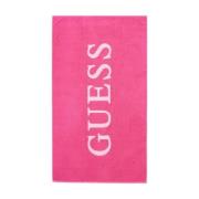 Dames Strandhanddoek met Logo Guess , Pink , Dames