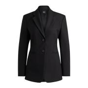 Zwarte Lange Jas Jizena Hugo Boss , Black , Dames