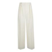 Elegante Piombo Broek Max Mara , Beige , Dames