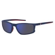 Rechthoekige Acetaat Zonnebril Th1914S Tommy Hilfiger , Blue , Heren