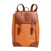 Leren rugzak met magnetische knoopsluiting Trussardi , Brown , Heren