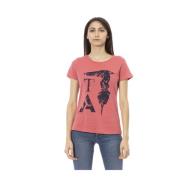 Casual T-shirt met ronde hals Trussardi , Pink , Dames