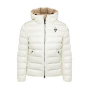 Heren Synthetische Nylon Jas Blauer , White , Heren