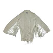 Fringe Cardigan voor Vrouwen Dondup , White , Dames