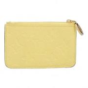 Pre-owned Leather wallets Louis Vuitton Vintage , Yellow , Dames