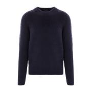 Gezellig Gebreide Pullover Sweater Roberto Collina , Blue , Heren