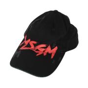 Logo Print Verstelbare Katoenen Pet Msgm , Black , Unisex